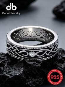 1pc S925 Sterling Silver Zirconia Celtic Knot Infinity Ring, Symbolic Of Eternity, Suitable For Women, Everyday Wear, Ideal Gift For Valentine's Day, Mother's Day, Music Festivals, Birthdays, Comes With Gift Box - Infinite Celtic - View 3