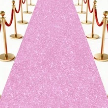1pc Gold Sequin Runner Carpet, Wedding Birthday Ceremony Decoration Carpet, Cuttable, Event Mat, Movie Night Red Carpet Runway, Event Party Wedding Commercial Decoration Glitter Carpet, Store Opening Entrance Decoration, Indoor Outdoor Decoration, Wedding Party Supplies, Bridal Shower Gift, Birthday Party Decoration, Home Decor - Pink - View 1