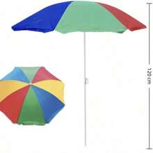 Colorful Large-Size Outdoor Sun Umbrella, Beach Camping Sun Umbrella, Portable Sun Umbrella For Courtyards And Balconies. - A - View 4