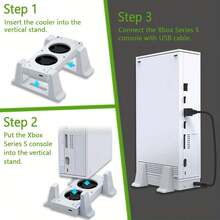 Dudukan Vertikal dengan Kipas Pendingin untuk Seri XBO-X S, Sistem Pendingin yang Dapat Dilepas, dengan 2 Port USB Tambahan - View 4