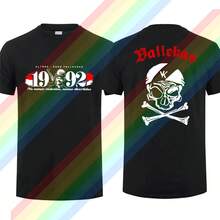 Camisa de algodón para hombre verano 2025 Bukaneros negra reversible con gráfico Vallecanos Rvm Clase Obrera Ultras estilo Y2K cool - Color 1 - Ver 2