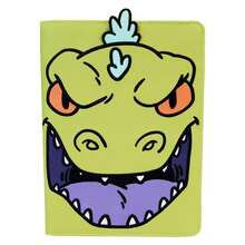 Safta Nickelodeon Rugrats Reptar Notebook With Zipper Pocket, 21.87x16.25 Cm, Textured Vegan PU Leather, 150 Lined Refillable Pages, Detachable Bookmark - A - View 2