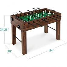 Full Size Fifty Four Inch Regulation Foosball Table Soccer Game Table With Two Balls And Two Cup Holders Durable Arcade Football Desk For Home Game Room Party - Gray - View 12