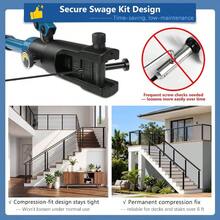2ft-4ft Complete Set 42" Deck Railing System With Handrail Cuttable, Modular T304 Stainless Steel Black Level Drilled Railing Posts Kit With 1/8" Railing Hardware - 4FT + Level Mount - View 2