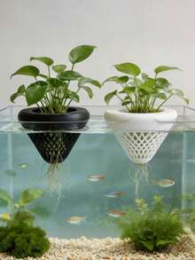 3D 列印小型浮水花盆，浮水水族植栽盆，水耕水生植物籃；適用於各種魚缸與水景裝飾 - 多色 - 查看 2
