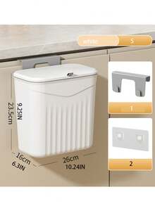 1pc 8L/12L Kitchen Compost Bin, Suitable For Countertop Or Under Sink, Hanging Small Trash Can With Lid, Suitable For Cabinet/Bathroom/Bedroom/Indoor Compost Bin, Kitchen, Bathroom, Home, Household Goods, Decor, Kitchen Decor, Living Room Decor - Multicolor - View 11