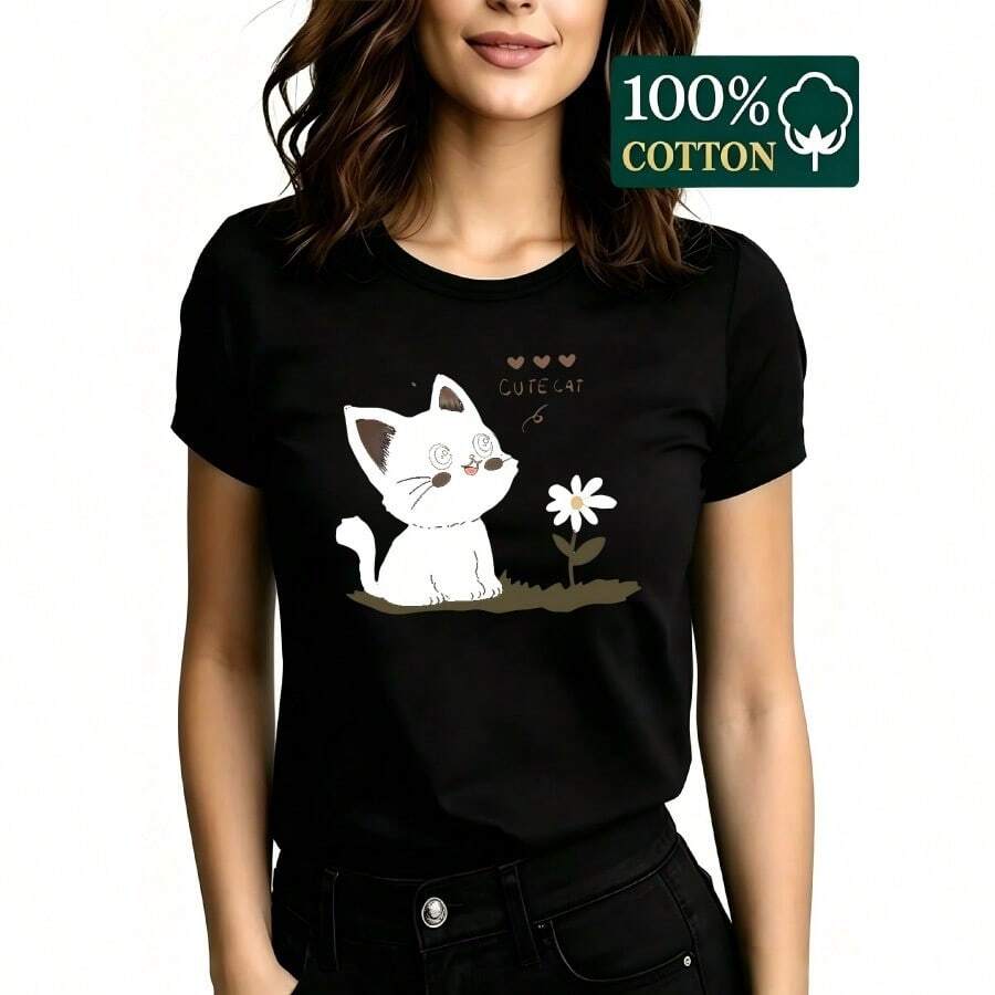 Women T-Shirts - 黑色 - 查看 1