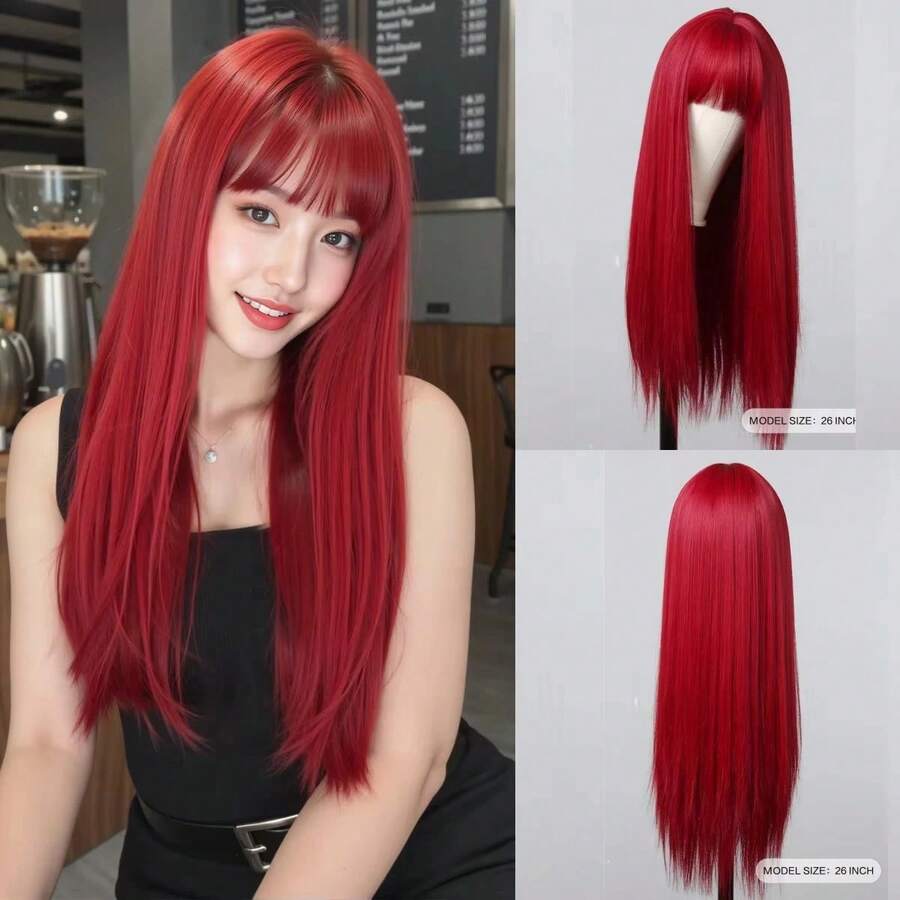 Blended Hair Extensions - SNATURAL/L.RED/GREEN/27 - View 1