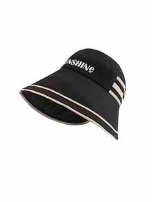 1 Pc Foldable Sun Hat With Brim, Suitable For Summer, Can Cover Face And Protect From Sun, Can Be Worn With Ponytail, Wide Brim Sun Hat, Mainly Used For Sun Protection And Portability, Suitable For Sports, Beach, Golf, Hiking And Other Activities - Multicolor - View 7