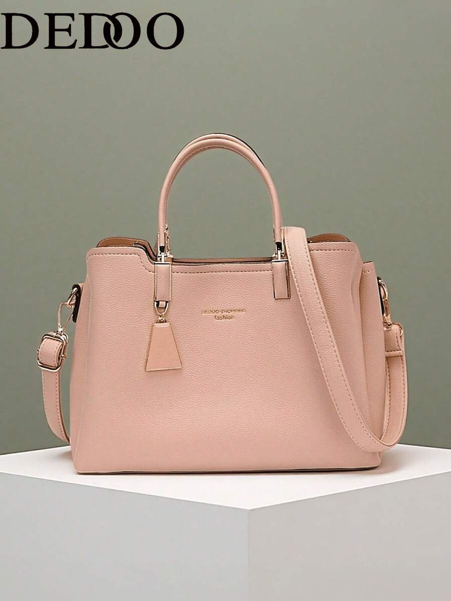 Dedoo Light Luxury Fashion Versatile Multi-Compartment Large Capacity Handbag & Crossbody Bag - Pink - View 1