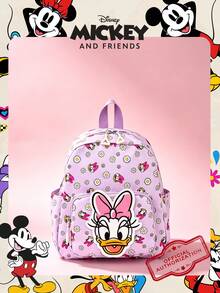 1pc Official Disney Mickey Mouse All Over Print Backpack, Cartoon Pattern School Day Bag With Mickey Head Patch On Front Pocket, Multi-Pocket Casual Backpack, Suitable For Girls/Students/Young People/Fans, Perfect For Back To School, Fashion Campus Commute, Weekend Outings, Theme Park Visits And Daily Casual Activities - Multicolor - View 10