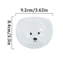 1pc Cute Bichon Frise Glass Bowl, Creative Puppy-Shaped Salad Bowl And Yoghurt Bowl, Suitable For Home Decor And Tableware, Breakfast Yoghurt Bowls And Salad Bowls, Ideal As Gifts And For Festive Decorations - Multicolor - View 6