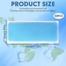 40 Sheets Cooling Patches Cooling Gel Patches Summer Hydrogel Cooling Patches For Forehead Hot Weather Cooling Comfort Soft On Skin Long-Lasting Cool Pack For Portable Travel And Outdoor Activities - As Pic - View 3