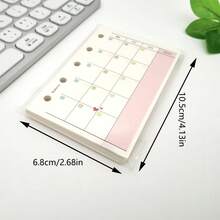 1pc 5-Hole M5 A8 Loose-Leaf Paper/Notebook Refill, 50 Sheets/Pack, Suitable For Notebook Recording, Travel Notebook, Blank Grid To-Do List Notebook Pages, Planner Refill, Ideal Gift For Back To School Season - one-size - View 2
