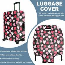 1pc / Strawberry Print Pattern / Flat Print Design / Suitcase Protective Cover (Only Suitcase Protective Cover, Not Including Suitcase) / Suitable For 20 To 28 Inch Suitcases / Made Of Thickened Fabric / Essential Accessory For Your Travel And Checked Luggage. - Multicolor - View 14