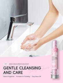 Limpeza Suave Portátil Refrescante, 2-Pacote LAIKOU Folhas de Sabonete Descartável de Leite & Flor de Cerejeira, Folhas de Sabonete Hidratante e Calmante de Tamanho de Bolso, Conjunto Portátil de Lavagem de Mãos para Viagem, Uso Externo e Cuidados de Higiene Diária - 2 unidades - Visão 3