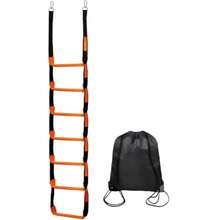Escalera de Cuerda Marina de 7 Peldaños, Escalera Portátil para Barco, para Subir Escaleras, Ideal para Piscina, Ático, Parque Infantil, Patio, Kayak, Rescate, Muelle, Escalera de Baño Exterior - Multicolor - Ver 9