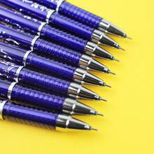 12pcs Blue Erasable Gel Pens, Built-In Eraser, 0.5mm Quick-Dry Smooth Soft Grip Design, Perfect For Note-Taking And Writing, Ideal Office And School Supplies, Birthday, Christmas, Halloween, Valentine's Day, New Year, Friend Gifts And Easter Gifts - 12pcs/Set - View 2