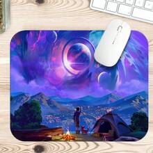 Cosmic Starry Sky Camping Landscape Extended Gaming Mouse Pad, Large Anti-Slip Rubber Waterproof Keyboard Desk Mat, Suitable For PC Laptop Gaming Office Desktop Decoration - View 6