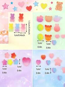 20/50/100 buah Permen Lunak Berwarna-warni Berbentuk Hati, Dekorasi Plastik DIY Cocok untuk Casing Ponsel, Jepit Rambut, Kerajinan Resin, Berbagai Aksesoris Bertema Cinta - Permen Gummy Buatan Sendiri - View 11