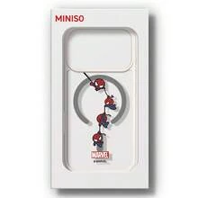 Miniso Marvel Avengers 蜘蛛人個性化蜘蛛網 MagSafe 磁吸充電手機殼，適用 iPhone 17/17 Pro Max/16/17 Pro/15/14/16 Plus/17 Air/13/15 Pro/12/15 Plus，男款防摔保護殼，相容 Apple - 白色 - 查看 5