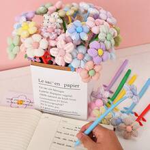 Creative Rocker Colorful Flower Pen Cute Decompression Neutral Pen Gift Stationery Cartoon Student Pen - Random Styles - View 3