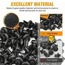 100PCS 8mm Car Fastener Clips, Large Capacity Set, Universal Automotive Clips, Securely Lock Mudguards, Liners, Trunk Panels And Bumpers, Replacement For Aged Clips, Essential Repair Accessories - 100pc 8mm Fastening Clips - View 1