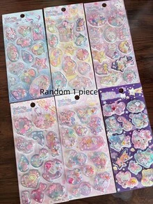 20pcs Stiker Epoxy 3D Original Q-Lia Stiker Gelembung Timbul Kartun Kawaii DIY Jurnal Casing Ponsel Mainan Anak Dekorasi - MultiWarna - View 11