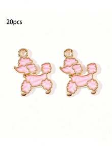 20pcs Multi-Color Cartoon Cat, Dog, Horse Oil Drip Pendant DIY Alloy Jewelry Accessories Necklace Bracelet Decorative Charms - 20pcs - View 43