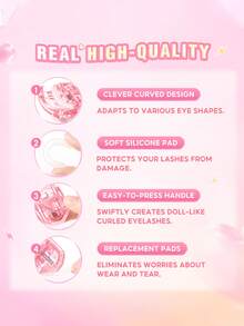PINKFLASH Portable Eyelash Curler, Creates Quick And Natural Curled Lashes With Long-Lasting Lifting And Lengthening Effect. Suitable For Daily Makeup, Party Looks And Y2K Styling, A Wonderful Gift For Valentine's Day And New Year. T17 - Watermelon Pink - View 6
