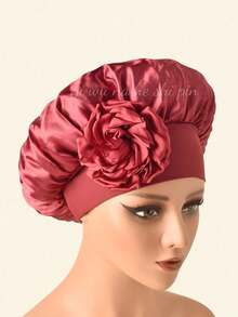 Silk Sleeping Cap For Women, Satin Night Cap Suitable For All Hair Types, - A - View 2