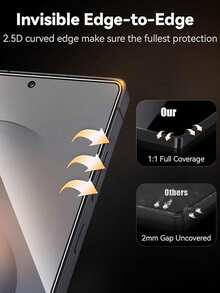 Navigator 4PCS High Definition Screen Glass Protector, Fingerprint Unlock, Compatible With Samsung S26ultra/Galaxy S21/S22/S23/S24 Ultra/Galaxy S24 FE/S25Ultra/S25 Edge/S26 Ultra/S26 Plus/S26/S25FE/Z Fold 8 UItra/Fold 8/Fold 7/Fold 6/Fold 5/Fold 4, Anti-Drop, Anti-Scratch, Anti-Collision, Waterproof Phone Accessories - Clear - View 7