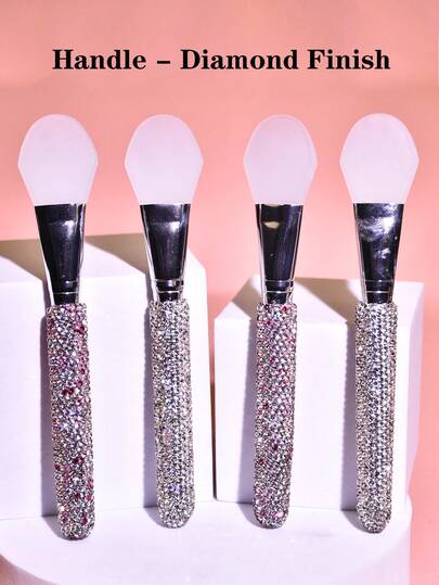 Diamond-Patterned Handle / Makeup Spatula / Face Mask Applicator / Makeup Spatula / Face Mask Applicator / Silicone Face Mask Brush / Foundation Brush / Sunscreen Applicator / Travel Essentials / Gift For A Female Friend / Back-To-School Season