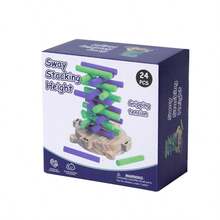 Children's Solid Wood Stacking Balance Game, Focus Training Toy, Hand-Eye Coordination, Parent-Child Interactive Battle Toy - Multicolor - View 12