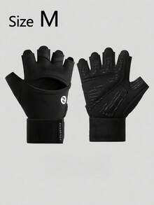 Sports Half Finger Gloves With Wrist Strap Bike Cycling Gloves For Women Men Gym Gloves For Weightlifting Training Pull Up Hiking Training Outdoor Exercise Workout Equipment For Home Yoga Pilates Eessentials Accessories Weight Loss - Multicolor - View 14