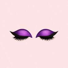 1pc Reusable Eyelash Stickers / False Eyelashes / Glitter Eyeshadow - One Size Fits All - View 6