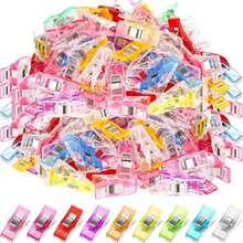 Mini Random Color Positioning Clips - Plastic Patch Sewing Clips - Hand Sewing Fabric Fixing Clips - DIY Craft Clips - 10/20/50/100pcs - A - View 1
