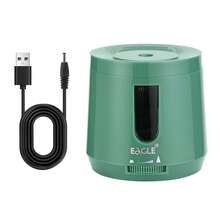 Eagle 電動鉛筆削筆器，電池或USB供電，快速削鉛筆，便攜式自動鉛筆削筆器，適用於彩色鉛筆 (6-8mm)，適合辦公室和居家使用，黑色 - B - 查看 12