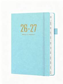 2026-2027 Academic Year Daily & Weekly Planner, Monthly Tab Diary, Schedule Book, Minimalist Notebook, Fabric Cover Notebook, Suitable For School And Office Use School Supplies - One Size - View 7
