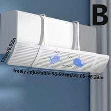1pc Adjustable Air Conditioner Airflow Deflector, (PET) Adjustable Transparent Air Outlet Deflector, Adjustable Air Outlet Shield, Anti-Direct Blow Air Conditioner Deflector, Freely Adjustable - Full Coverage - View 6