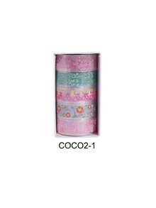 5 Rolls Of Boxed Floral Pattern Handbook Tape, Transparent Waterproof PET Tape, Personalized Fresh Student Handmade DIY Scrapbook Decoration Material Tape,Back To School,School Supplies - Sets - View 14