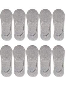 1/5/10/15/30 pares de calcetines deportivos neutros, calcetines de tobillo blanco/negro/gris, unicolor estilo minimalista, adecuados para uso casual diario - Multicolor - Ver 17