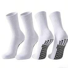 1/5/10 Pairs Unisex Sports Socks With Anti-Slip Design, Suitable For Football, Basketball, Baseball, Rugby, Cycling, Running, Skateboarding And Other Sports, Skin-Friendly Comfortable Breathable Fabric, Featuring Breathable Anti-Slip Bottom Design - Multicolor - View 1