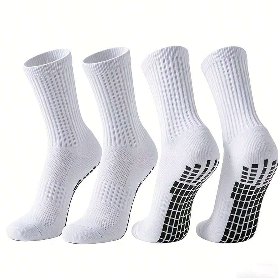 1/5/10 Pairs Unisex Sports Socks With Anti-Slip Design, Suitable For Football, Basketball, Baseball, Rugby, Cycling, Running, Skateboarding And Other Sports, Skin-Friendly Comfortable Breathable Fabric, Featuring Breathable Anti-Slip Bottom Design - Multicolor - View 1