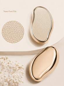 1pc New Nano Foot File, Foot Pumice Stone, Non-Electric Textured Exfoliating Board For Removing Dead Skin And Dry Calluses, Durable Foot Brush/Nail File, Smooths Toenails And Feet, Portable Home Foot Care Tool - Multicolor - View 3