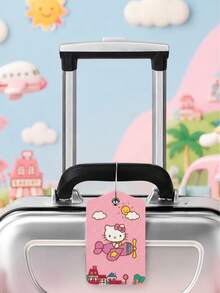 SANRIO 1個/2個可愛卡通旅行行李吊牌，便攜式行李箱識別吊牌附金屬環，Kawaii包包掛飾，適用於背包、行李箱及日常旅行 - 彩色 - 查看 1