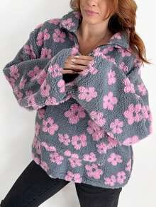 Women's New Knit Fabric Zipper Top, Casual Home & College Style, Spring/Autumn/Winter - Multicolor - View 4