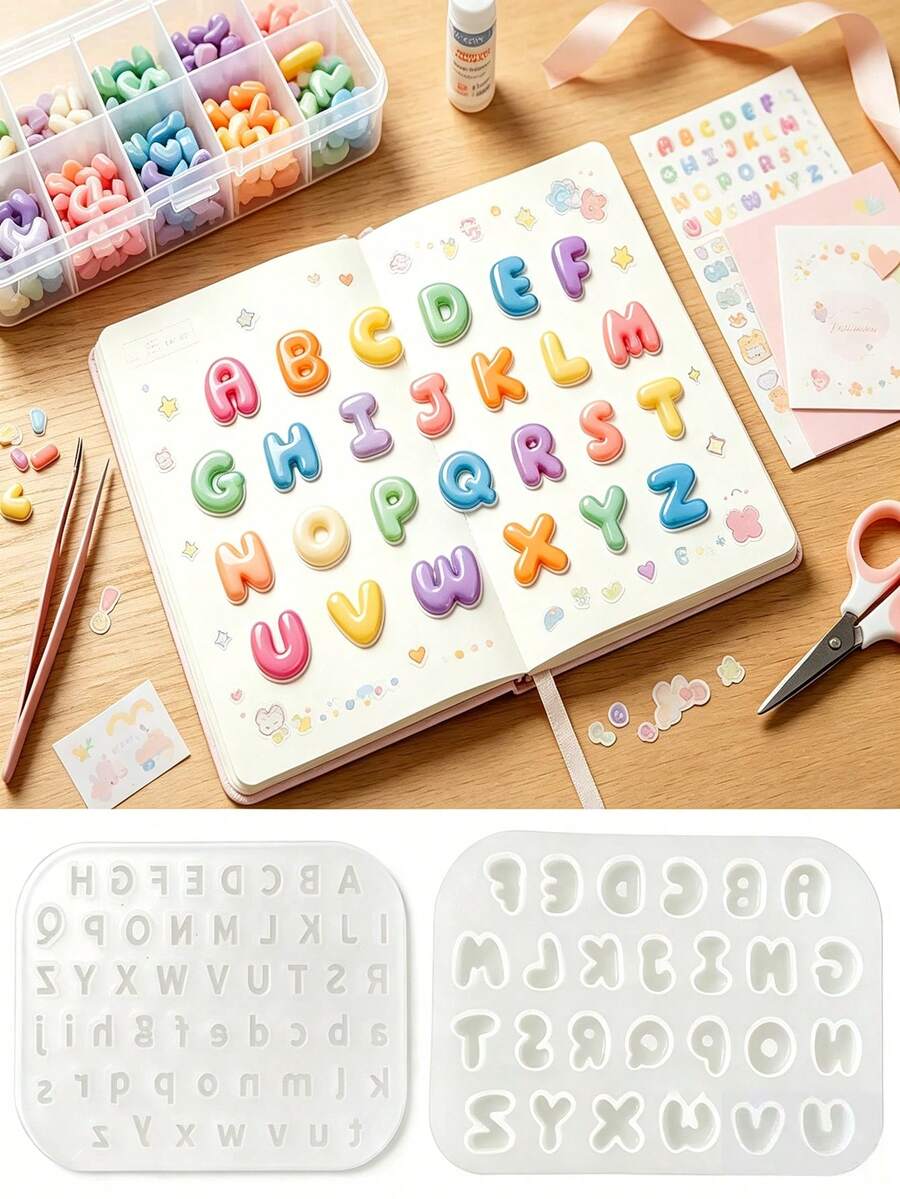 26 Letter Resin Silicone Mold DIY Epoxy Resin Handmade Mold Keychain Pendant Jewelry Making Accessories