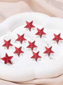 10 piezas de pinzas para el cabello con forma de estrella multicolor, adecuadas para festivales, reuniones, fiestas ............ - Multicolor - Ver 11