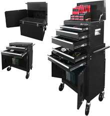 20 Inch Rolling Tool Cabinet Organizer Heavy Duty 5 Drawer Metal Tool Chest With Wheels And Locking Storage For Garage And Workshop Black - 20IN Combo - View 1